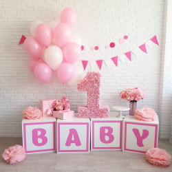 Оформление на годик для девочек и мальчиков: как украсить комнату на 1 год своими руками