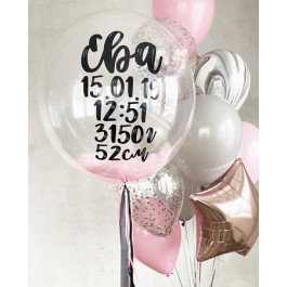 Опция Набор шаров с метрикой на выписку из роддома "Для Дочери" – фото 2