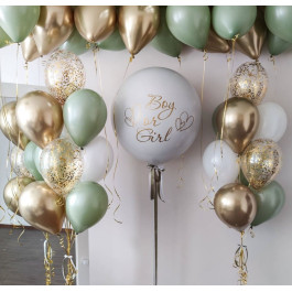 Опция Сет шаров для определения пола ребенка "Boy or Girl" эвкалипт-золото - фото 2 Опция Сет шаров для определения пола ребенка "Boy or Girl" эвкалипт-золото – фото 2