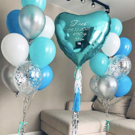Опция Комплект шаров на выписку "Большое сердце" – фото 4