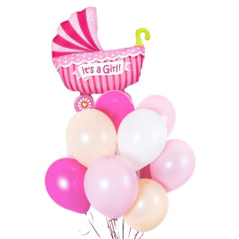 Опция Набір кульок "Коляска Дівчинка" - фото 3 Опция Набір кульок "Коляска Дівчинка" – фото 3