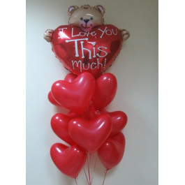 Опция Букет шаров "Мишка с сердцем" – фото 3
