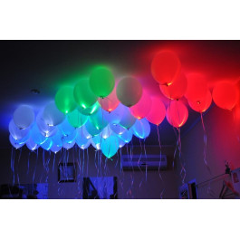 Опция Светящиеся шарики гелиевые ассорти - фото 1 Опция Светящиеся шарики гелиевые ассорти – фото 1