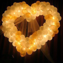 Опция Светящееся сердце из шаров плетеное 1,2 м – фото 1