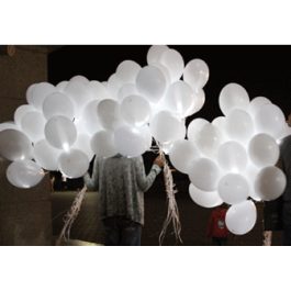Опция Светящиеся шарики гелиевые белые – фото 1