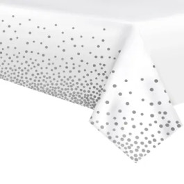 Опция Скатерть Серебряное конфетти на белом 1,4х1,8м – фото 3
