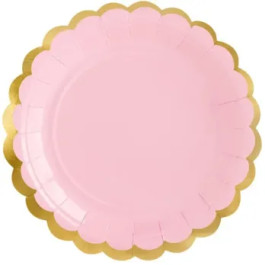 Опция Тарелка нежно розовая бумажная 18см 6шт – фото 1