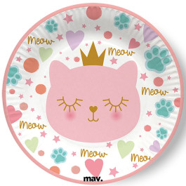 Опция Тарелки "Кошечка-принцесса" 18 см 8 шт. – фото 4