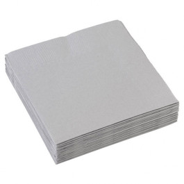 Опция Салфетки Серебристые 33 см 20 шт. – фото 3