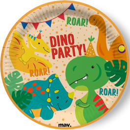 Опция Тарелки "Dino Party Счастливый динозавр" 23 см 8 шт. – фото 4