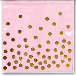 Опция Салфетки Горошек золотой 33 см 6 шт. – фото 3