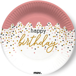 Опция Тарелки "Happy Birthday Горошек" 18 см 8 шт. - фото 1 Опция Тарелки "Happy Birthday Горошек" 18 см 8 шт. – фото 1