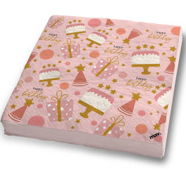 Опция Салфетки "Happy Birthday Подарки с тортом" 33 см 20 шт. - фото 4 Опция Салфетки "Happy Birthday Подарки с тортом" 33 см 20 шт. – фото 4