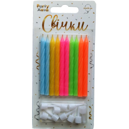 Опция Свечи для торта Ассорти с подставками 7 см 10 шт. – фото 2