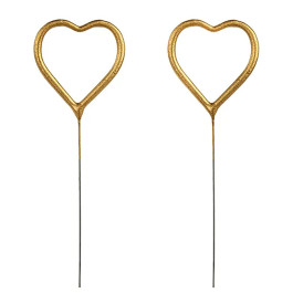 Опция Бенгальские огни "Сердца золотистые" 16,5 см 2 шт. – фото 2