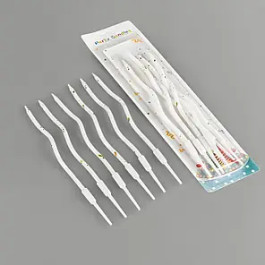 Опция Свечи для торта коктейльные Белые с Брызгами Золота 6 шт. – фото 4