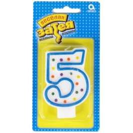 Опция Свеча -цифра "5" Горошек – фото 4