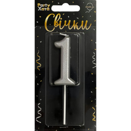 Опция Свеча-цифра "1" Серебро – фото 3