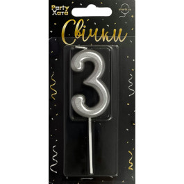 Опция Свеча-цифра "3" Серебро - фото 1 Опция Свеча-цифра "3" Серебро – фото 1