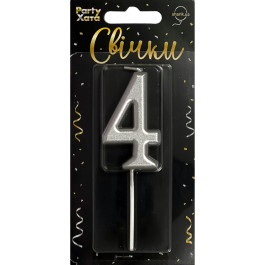Опция Свеча-цифра "4" Серебро – фото 2