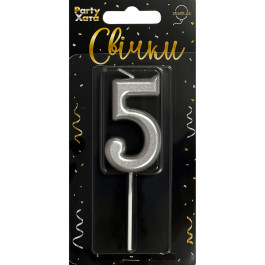 Опция Свеча-цифра "5" Серебро – фото 2