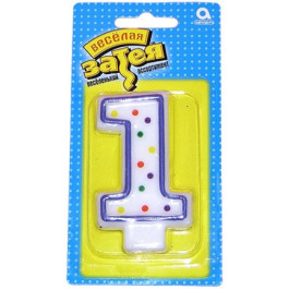 Опция Свеча -цифра "1" Горошек – фото 2