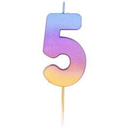 Опция Свеча -цифра "5" Омбре радужное – фото 4