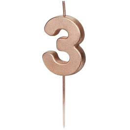 Опция Свеча-цифра "3" Розовое золото – фото 4