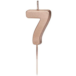 Опция Свеча-цифра "7" Розовое золото - фото 1 Опция Свеча-цифра "7" Розовое золото – фото 1