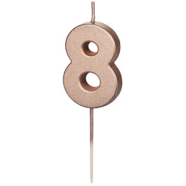 Опция Свеча-цифра "8" Розовое золото – фото 1