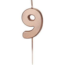 Опция Свеча-цифра "9" Розовое золото – фото 2