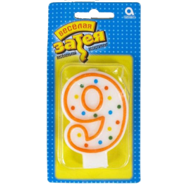 Опция Свеча -цифра "9" Горошек – фото 2