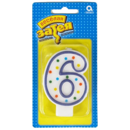 Опция Свеча -цифра "6" Горошек – фото 4