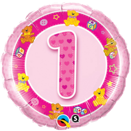 Опция Фольгированная цифра "1" на розовом кругу – фото 4