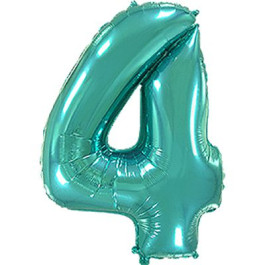 Опция Фольгированная цифра "4" Бирюзовая – фото 1