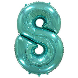 Опция Фольгированная цифра "8" Бирюзовая – фото 3