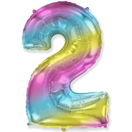 Опция Фольгированная цифра "2" Омбре Градиент – фото 3
