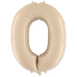 Опция Фольгированная цифра "0" Кремовая Сатин – фото 1