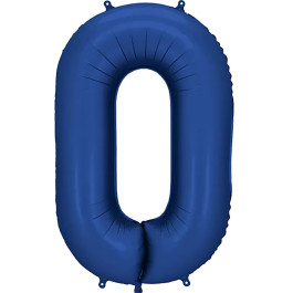 Опция Фольгированная цифра "0" Синяя сатин Navy Blue – фото 3