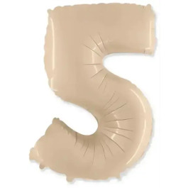 Опция Фольгированная цифра "5" Кремовая Сатин – фото 4