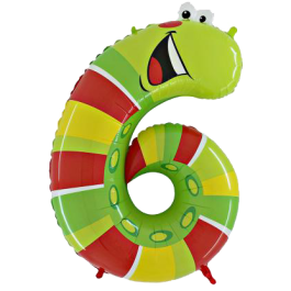 Опция Фольгированная цифра "6" в виде гусеницы – фото 3