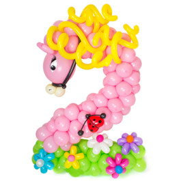 Опция Цифра з кульок 2 "Рожева конячка" - фото 3 Опция Цифра з кульок 2 "Рожева конячка" – фото 3