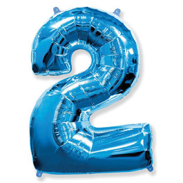 Опция Фольгированная цифра "2" Синяя – фото 3